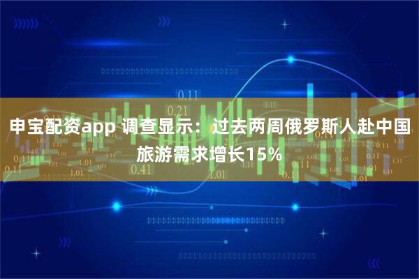申宝配资app 调查显示：过去两周俄罗斯人赴中国旅游需求增长15%