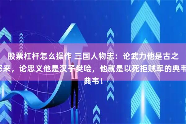 股票杠杆怎么操作 三国人物志：论武力他是古之恶来，论忠义他是汉子樊哙，他就是以死拒贼军的典韦！